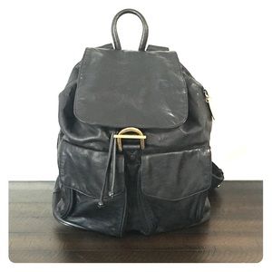 DKNY leather backpack.